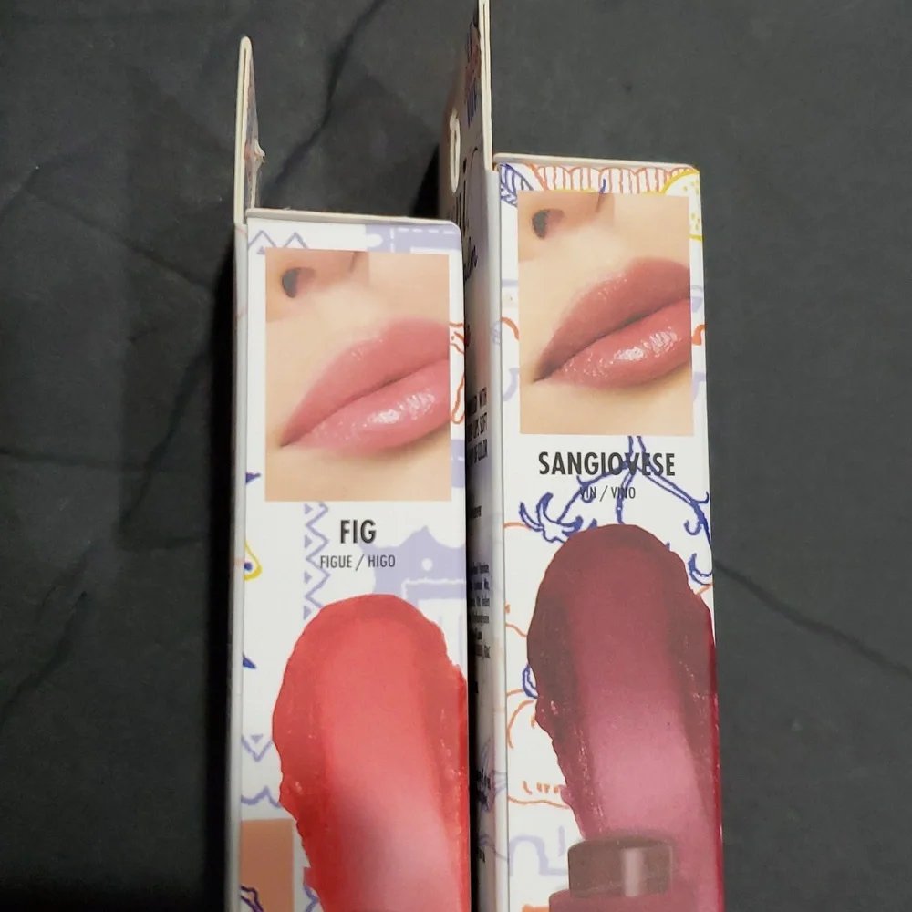 2pack Fig and Sangiovese vitamin E and Grape‎ seed oil infused tinted lip balms